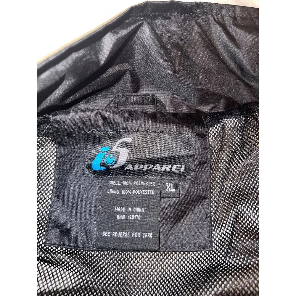 i6 Apparel Men’s XL Windbreaker Jacket –Lightweight, Zip‎ (box cutter Damage)
